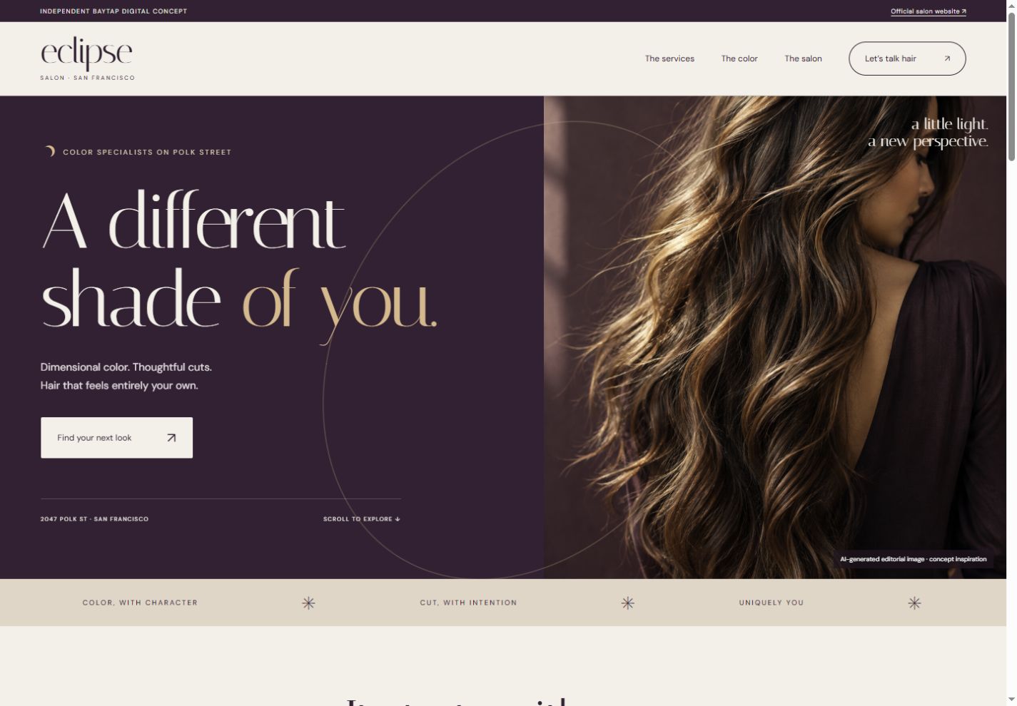 BayTap Concept — redesigned website concept
