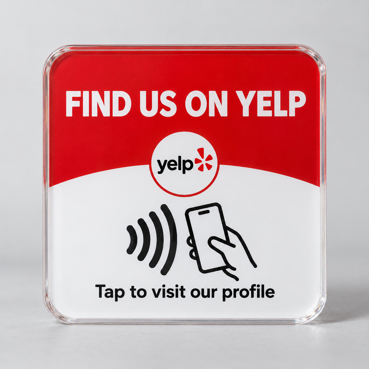 Yelp NFC + QR profile card